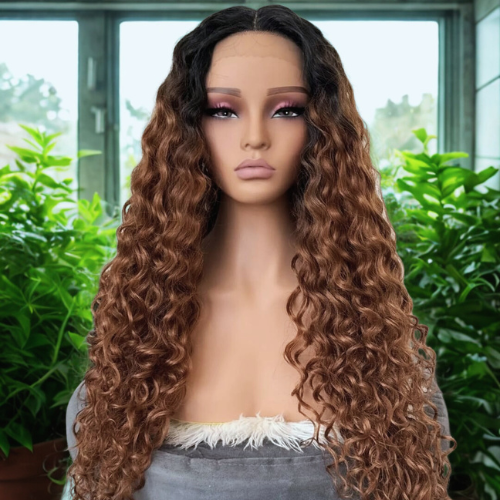 Perruque Water Wave HD Lace 13x4 – Cheveux humains 100 % Naturels - perruque vietnamienne - Look Mouillé, Volume Léger Lace frontale 13x4 - Densité 180%